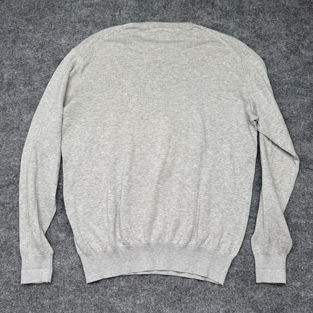 Peter Millar Sweater Mens S Gray Crown Soft Crew Golf Pullover Cotton Silk L/S - Picture 6 of 8